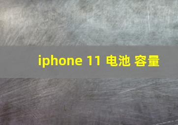 iphone 11 电池 容量